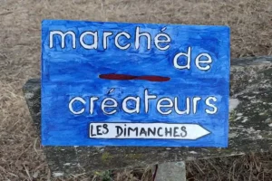 Pancarte direction le Petit Bazar de Trentemoult, marché de créateurs